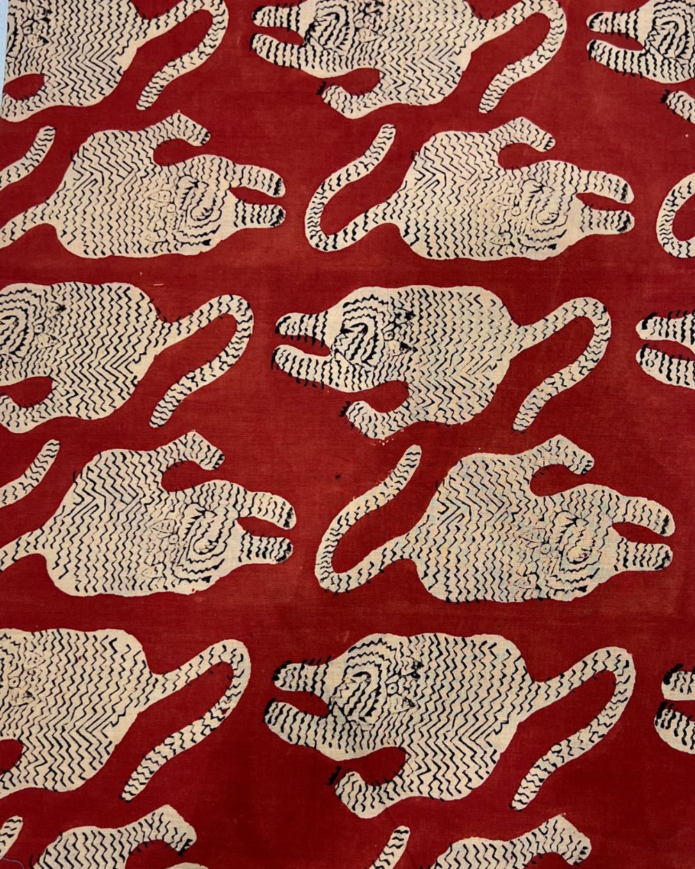 Bagru Hand Block Printed Cotton Red Colour 45 Inches Width