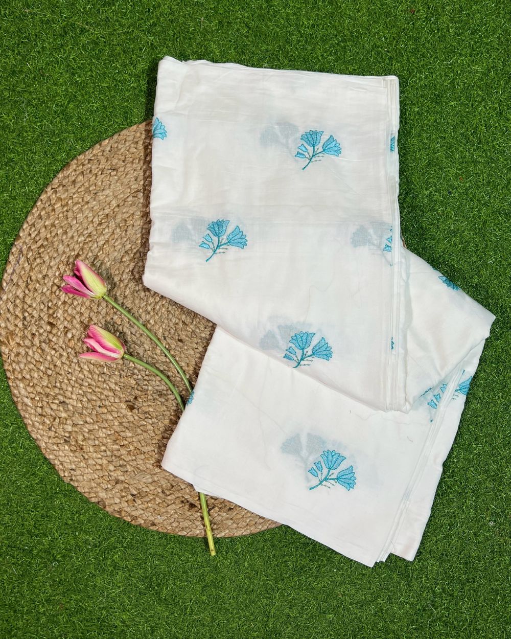 Cotton Work White Colour 44 Inches Width