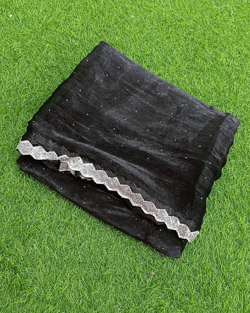 Jimmy Choo Work with Border Black Colour 44 Inches Width