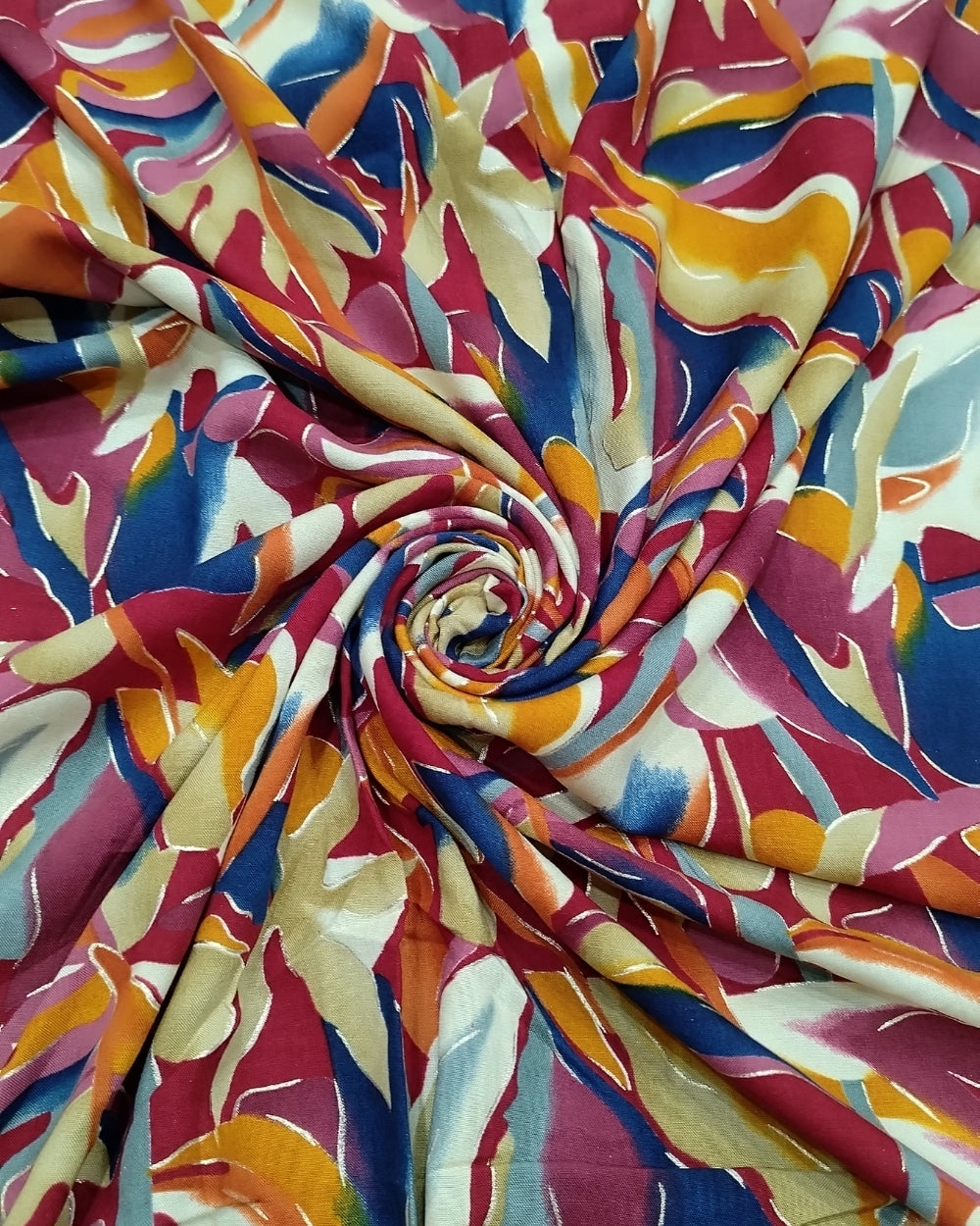 Rayon Foil Digital Print Maroon Colour 44 Inches Width
