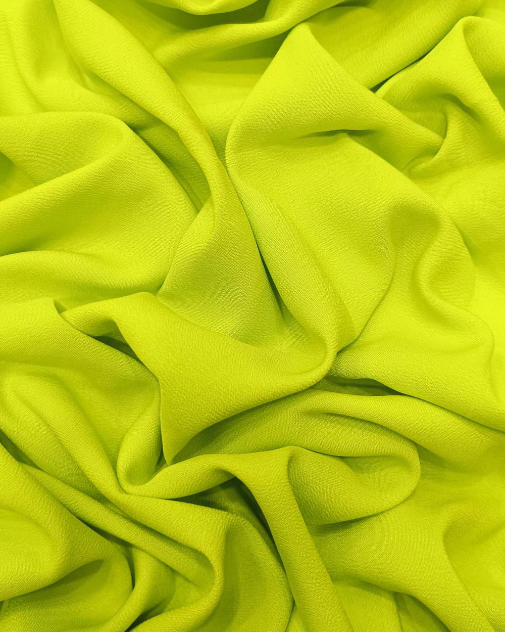 Plain Butter Crepe (American) Lime Green Colour 42 Inches Width