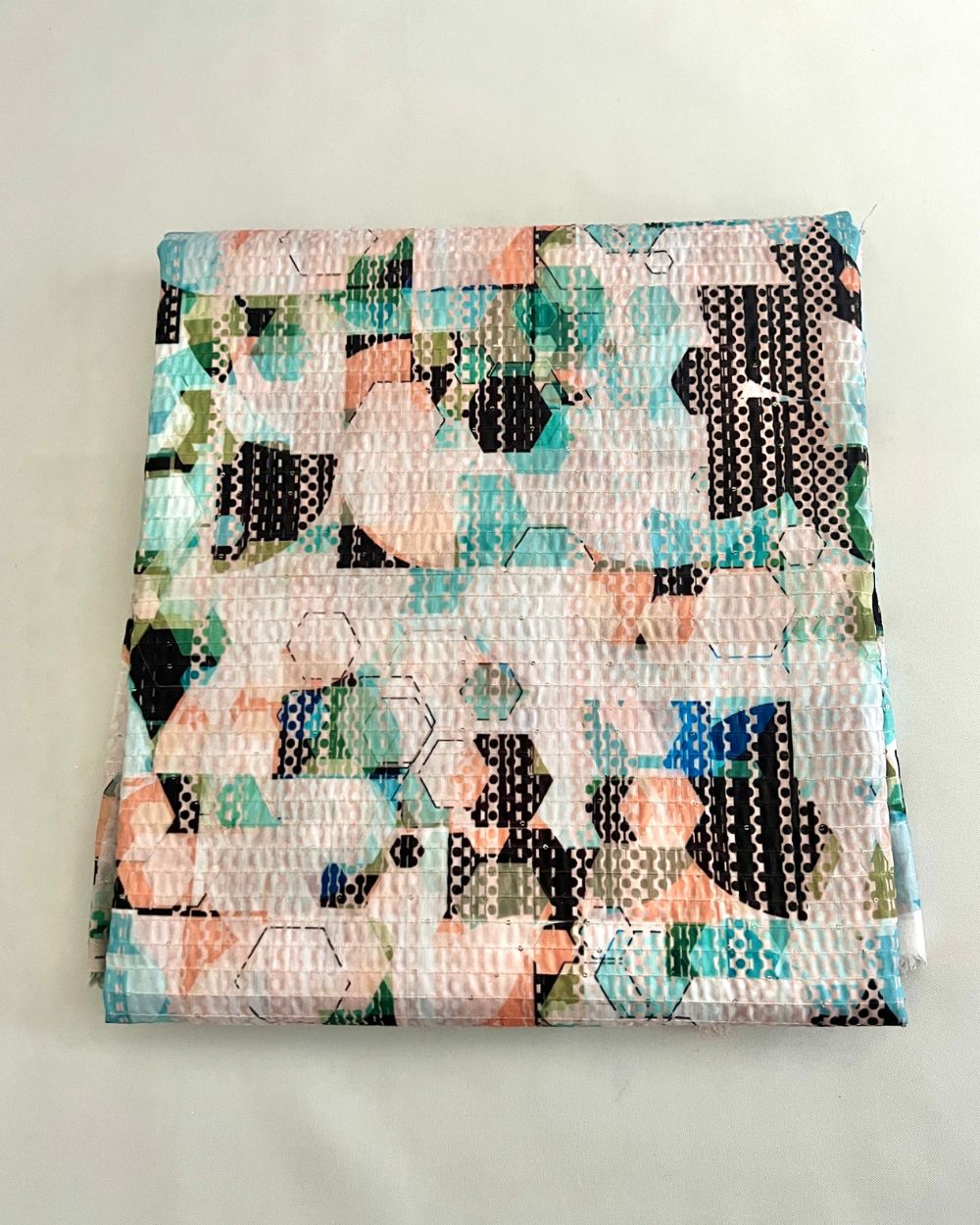 Silk Crochet Work Multicolor 44 Inches Width