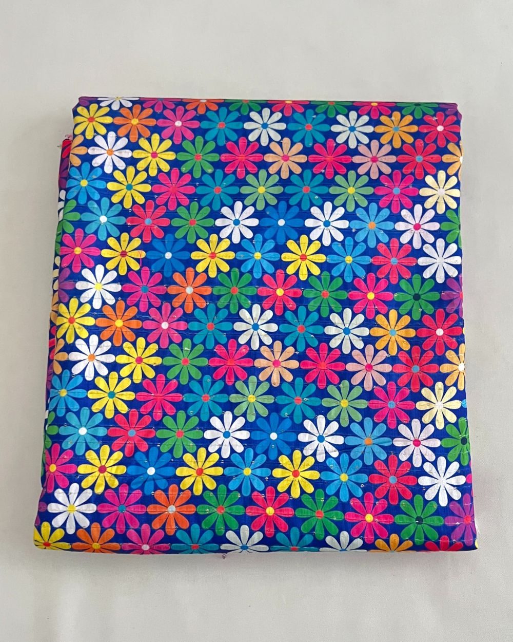 Silk Crochet Work Multicolor 44 Inches Width