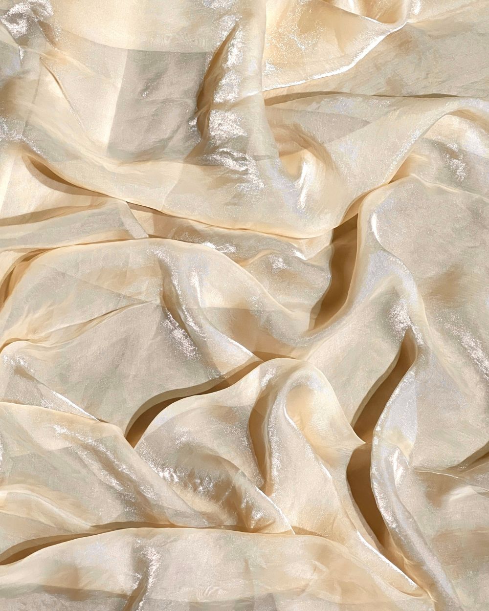 Plain Space Silk (Fendy Satin) Cream Colour 45 Inches Width