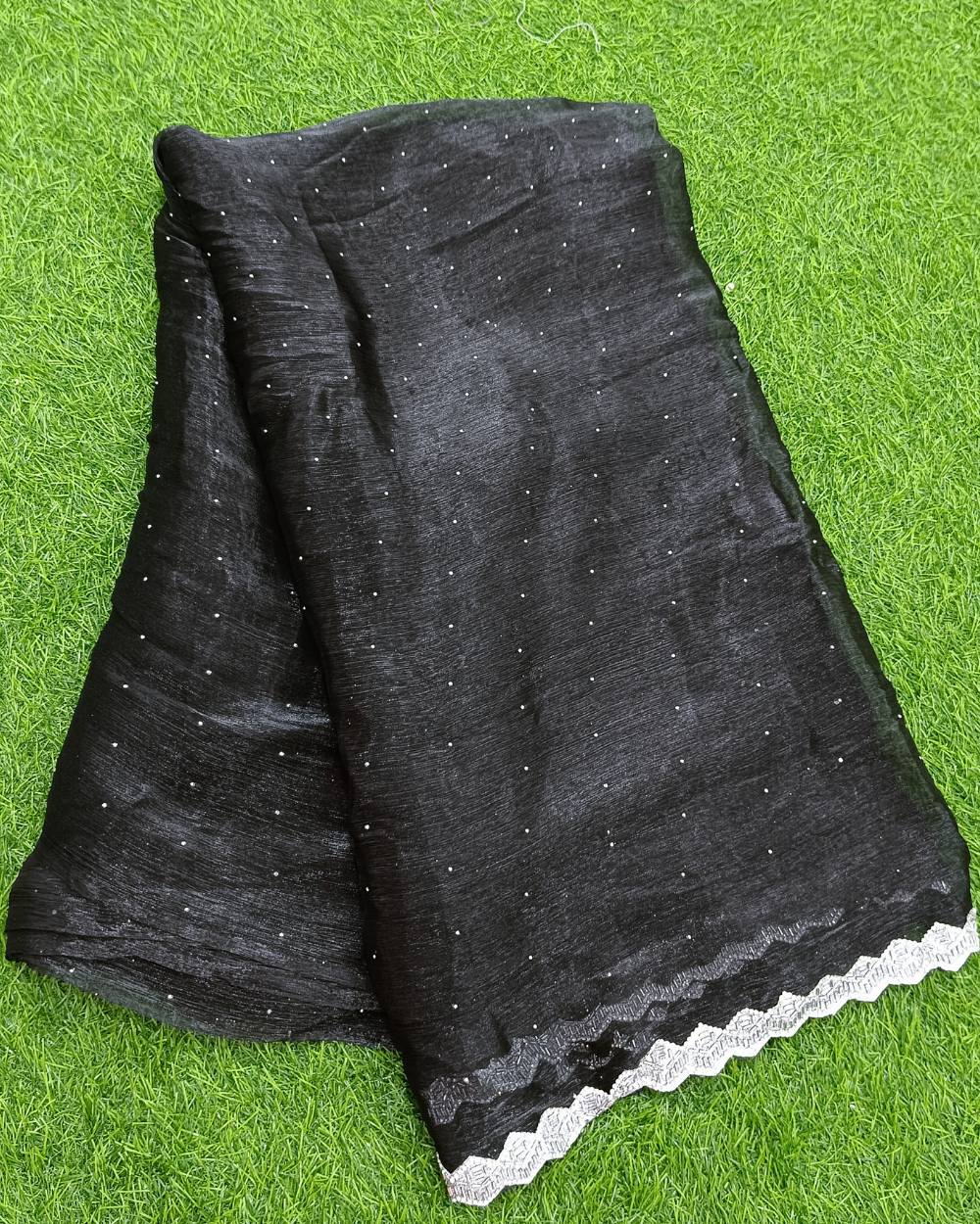 Jimmy Choo Work with Border Black Colour 44 Inches Width