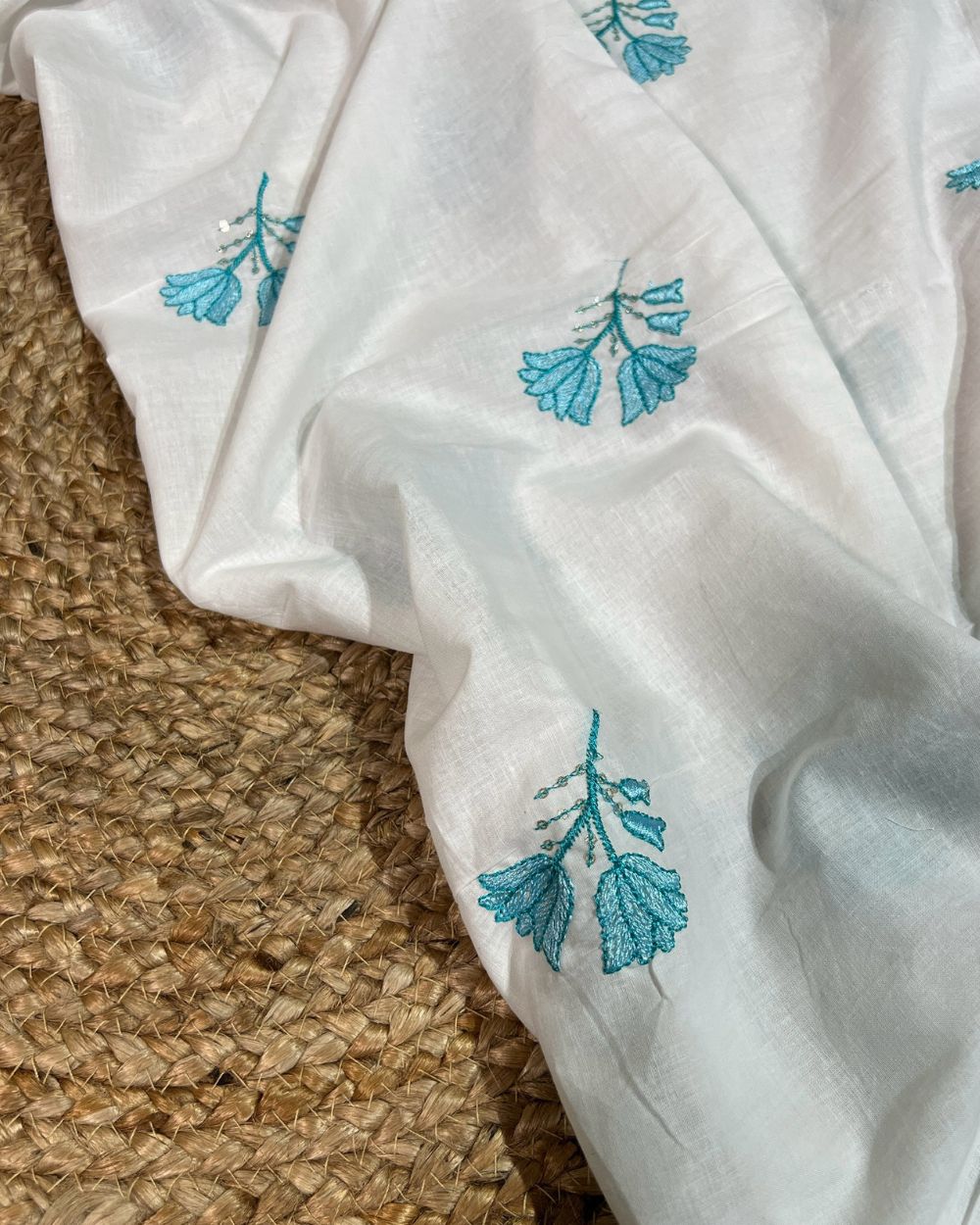 Cotton Work White Colour 44 Inches Width