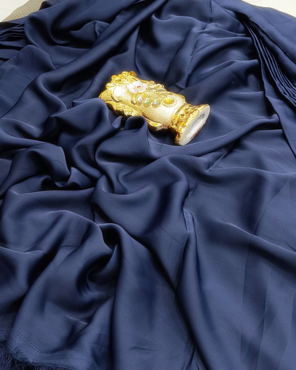 Plain Burkha-Al-Nida Navy Blue Colour 52 Inches Width