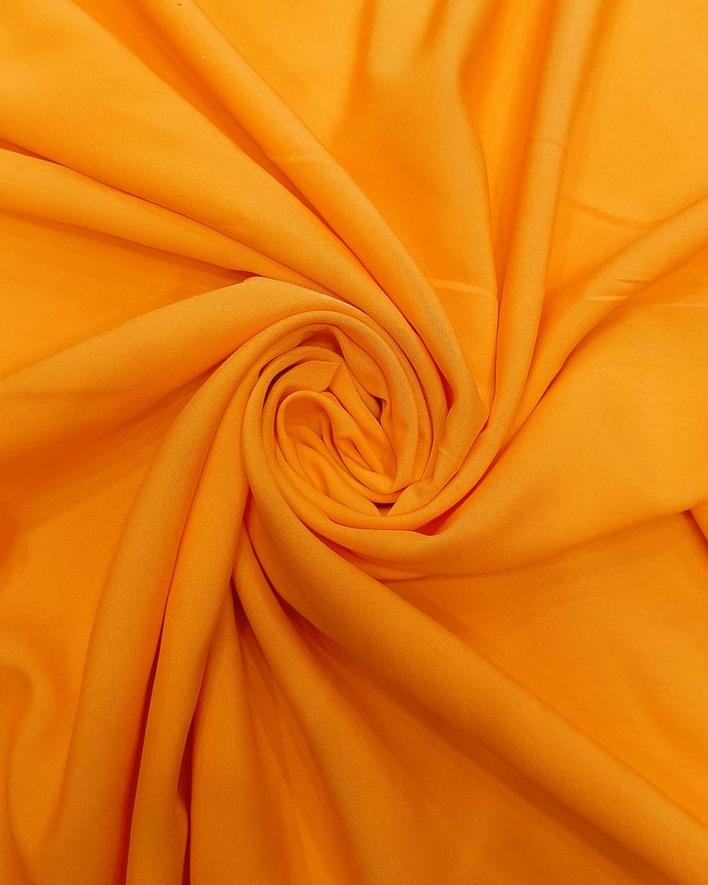 Plain Butter Crepe(American) Fresh Orange Colour 42 Inches Width