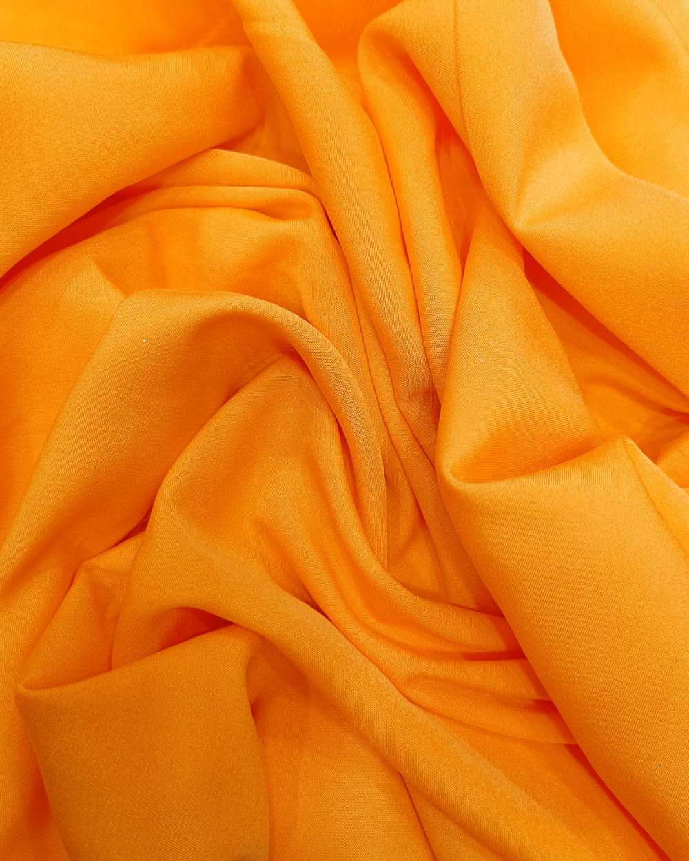 Plain Butter Crepe(American) Fresh Orange Colour 42 Inches Width