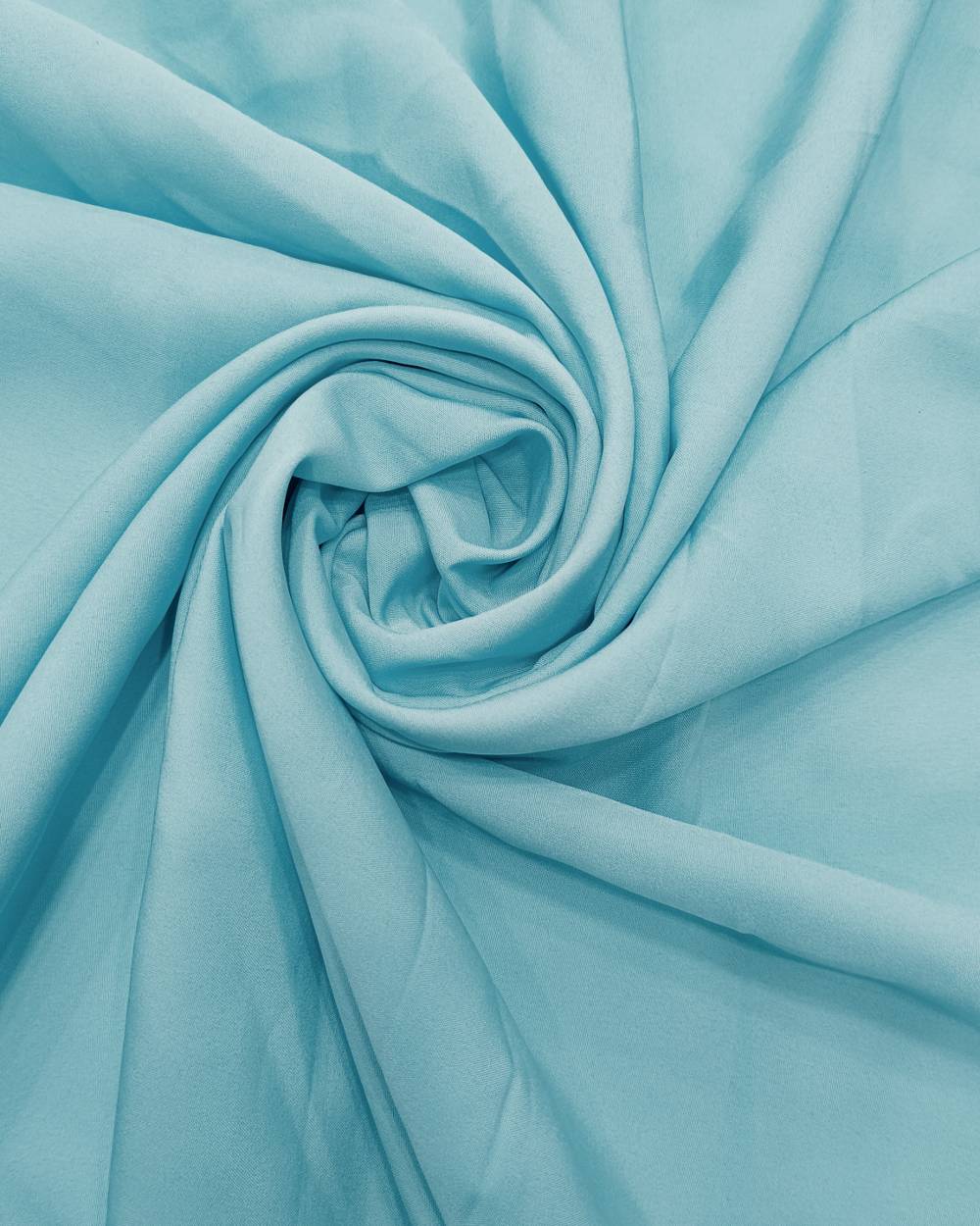 Plain Butter Crepe(American) Sky Blue Colour 42 Inches Width