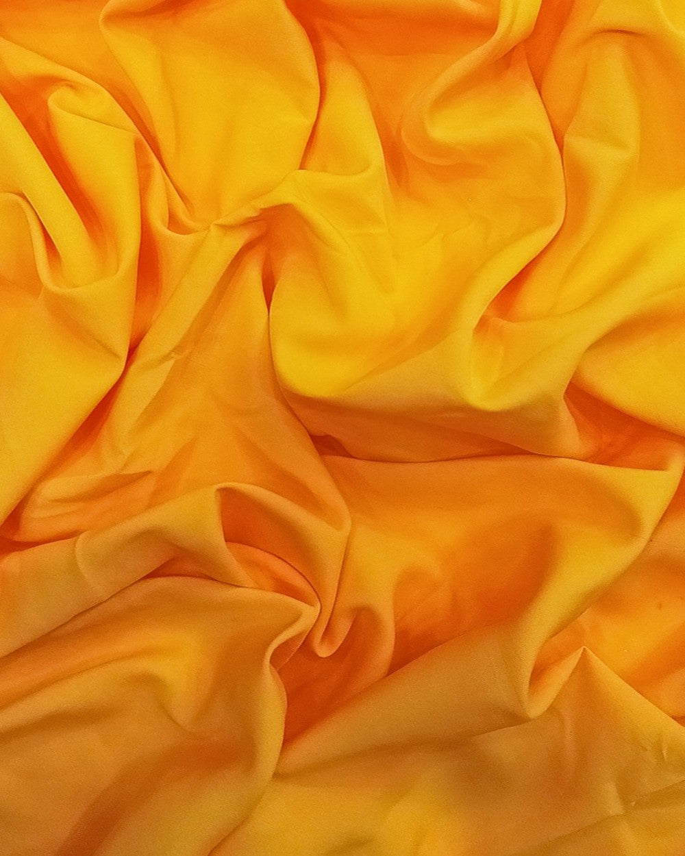 Plain Butter Crepe (American) Mango Yellow Colour 42 Inches Width