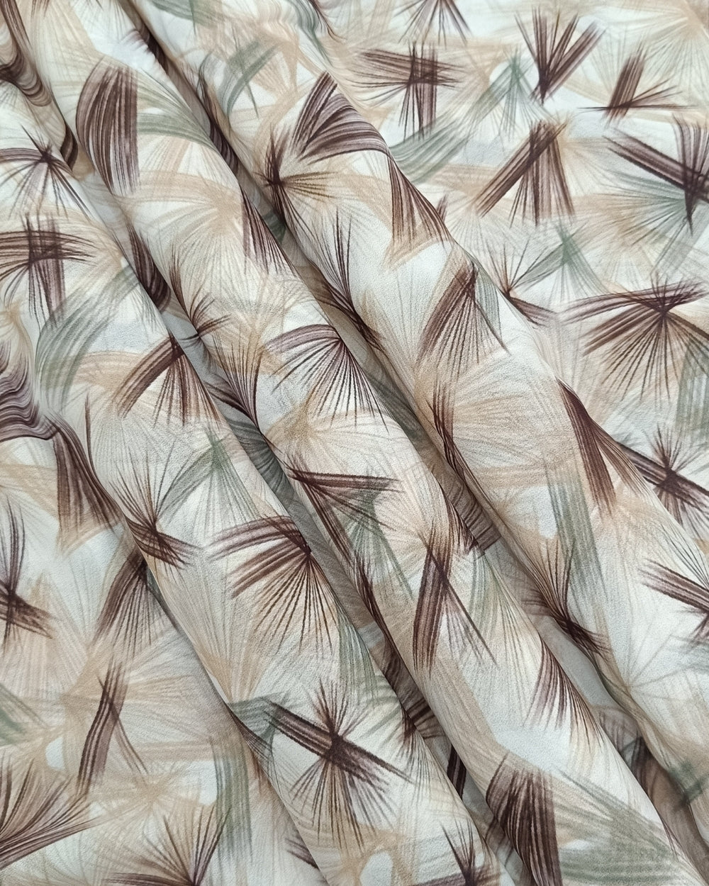Fox Georgette Digital Print Light Golden Colour 44 Inches Width