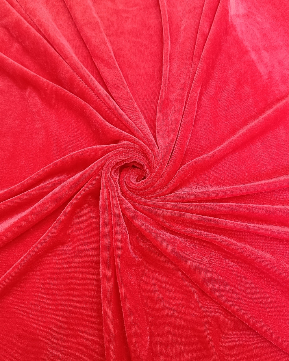 Plain Velvet Coral Red Colour 60 Inches Width