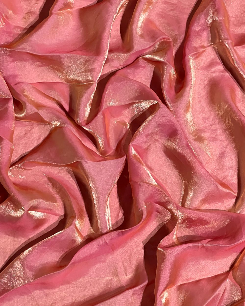 Plain Space Silk (Fendy Satin) Peach Colour 45 Inches Width