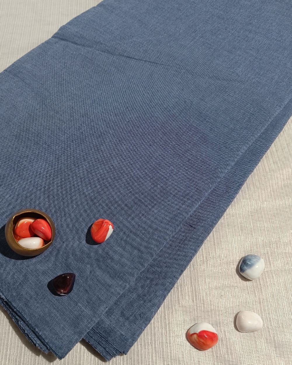 Plain Khadi Cotton Fabric Bluish Grey Colour 45 Inches Width
