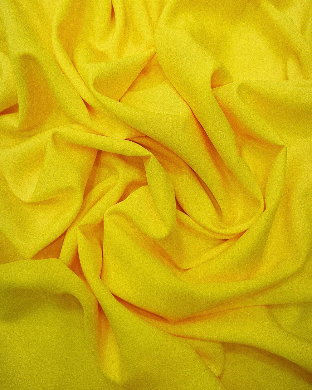 Plain Butter Crepe (American) Lemon Yellow Colour 42 Inches Width