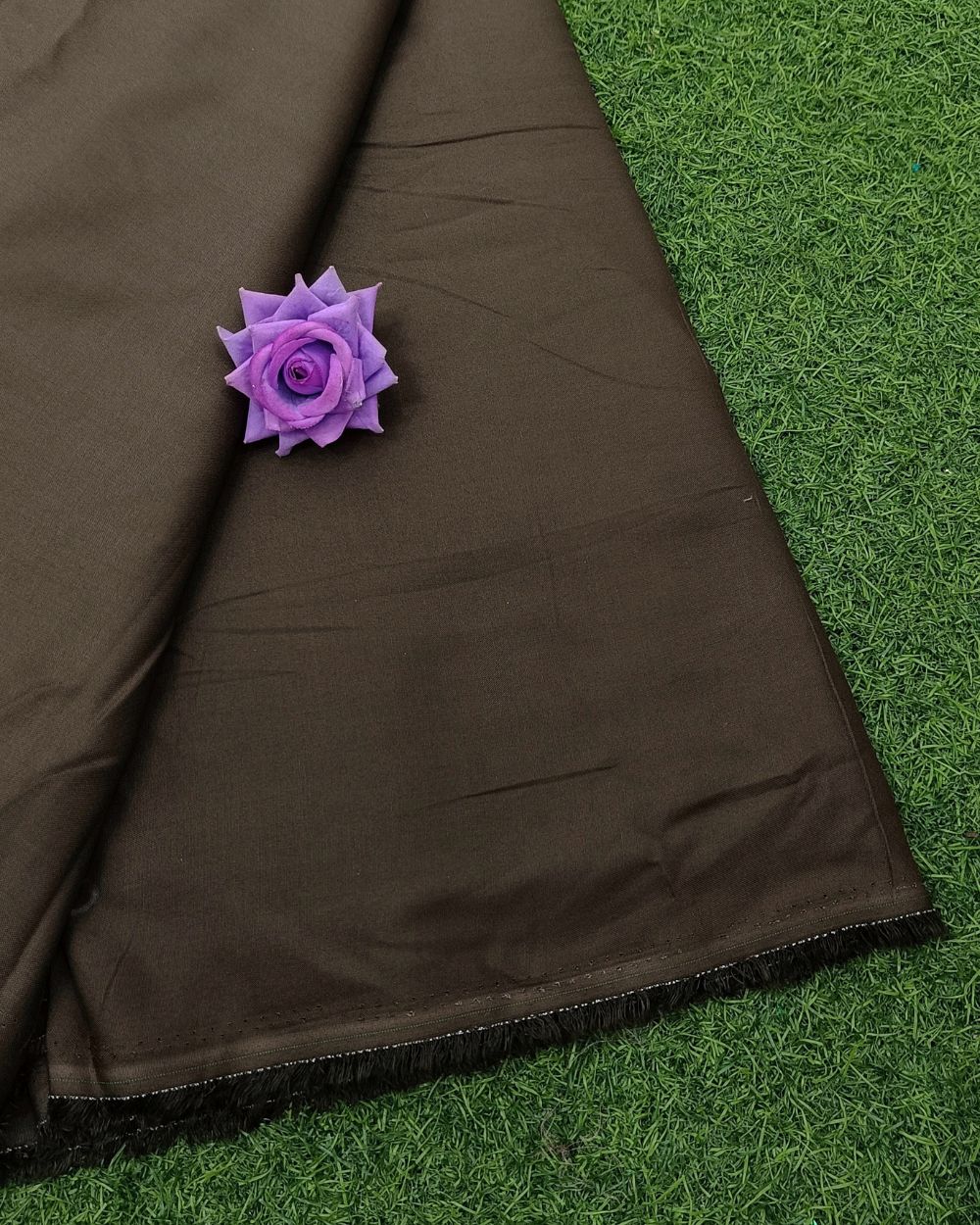 Plain Rayon-cotton Taupe Brown Colour 44 Inches Width