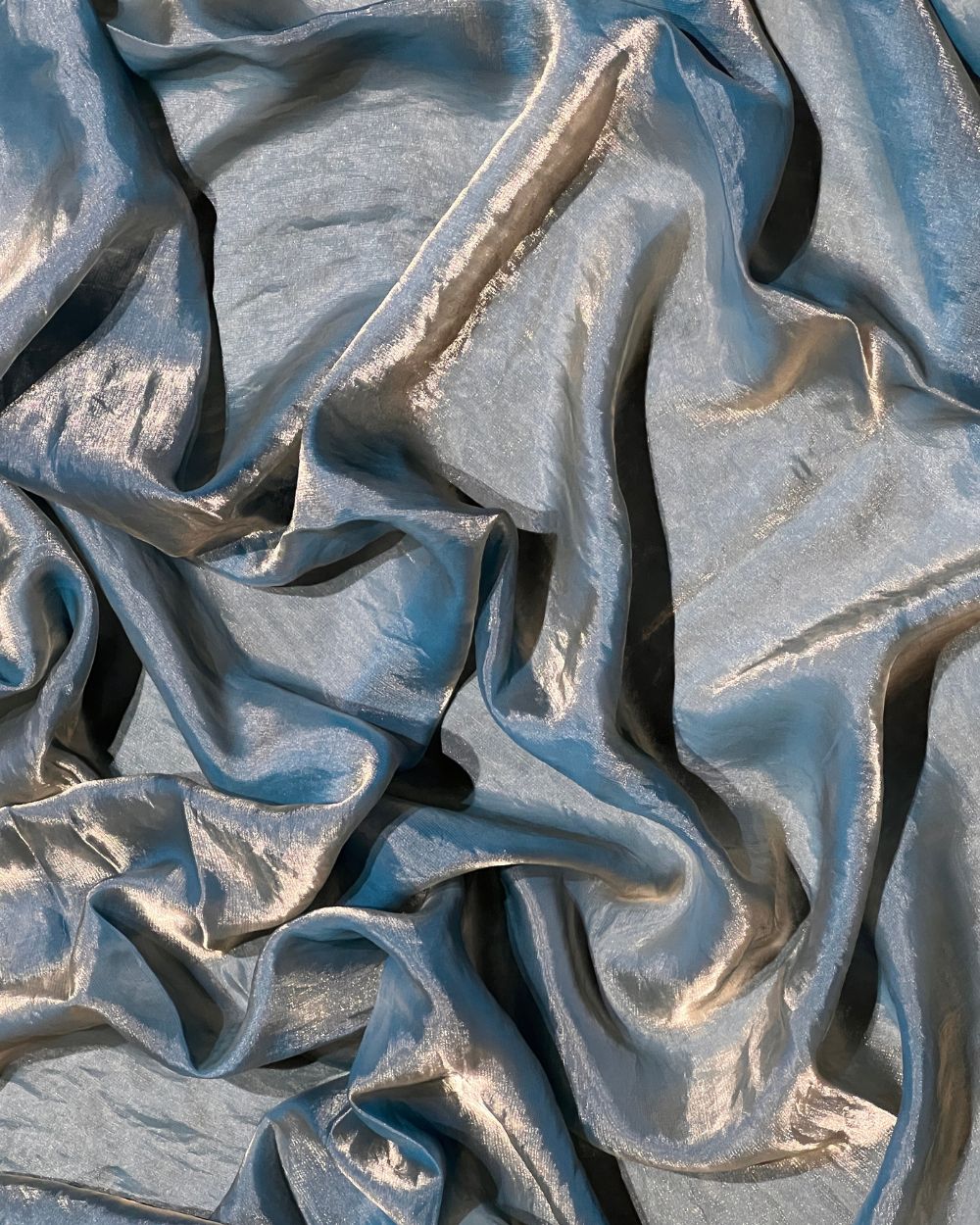 Plain Space Silk (Fendy Satin) Vibrant Blue Colour 45 Inches Width