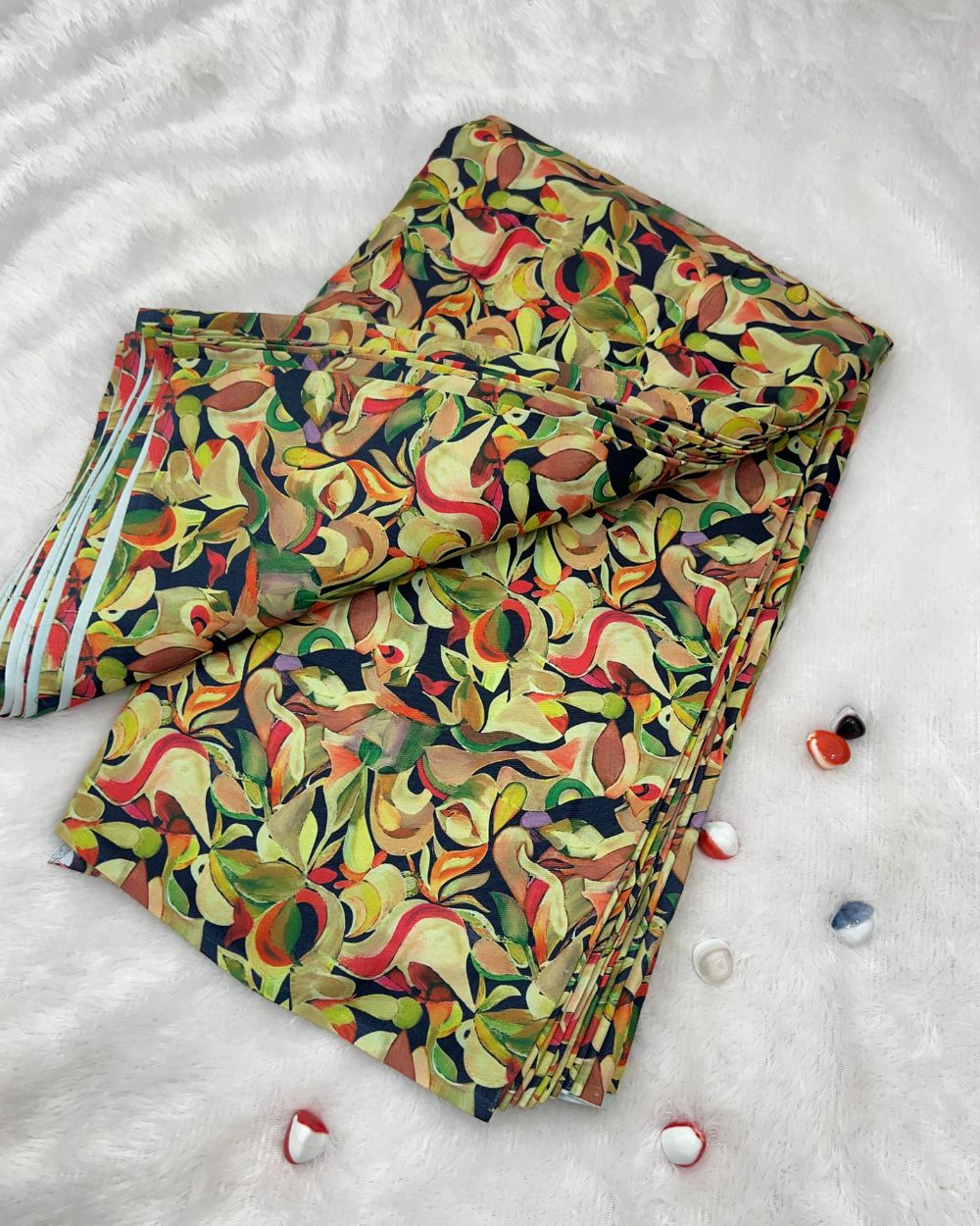 Printed Cotton Mix Pashmina Multicolor 42 Inches Width