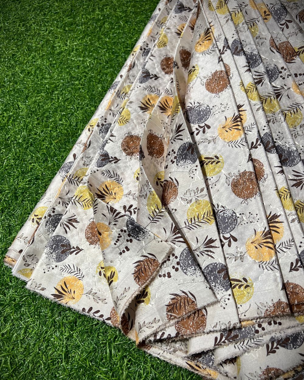 Silk Crochet Work Multicolor 42 Inches Width