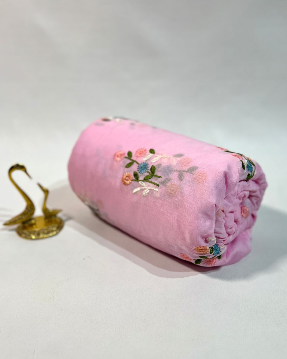 Mal Cotton with Thread Work Pink Colour 42 Inches Width