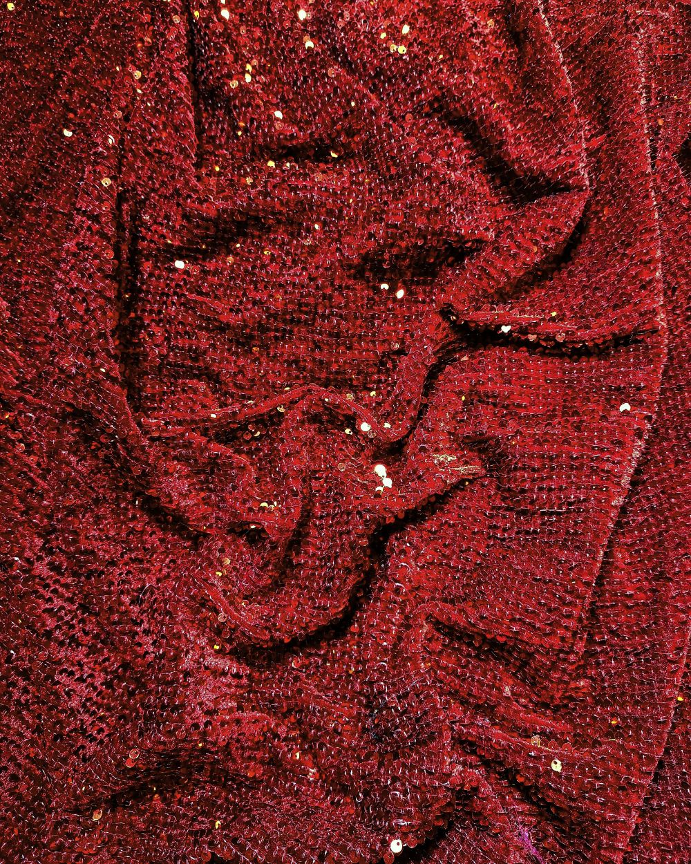 Velvet Sequin Maroon Colour 60 Inches Width