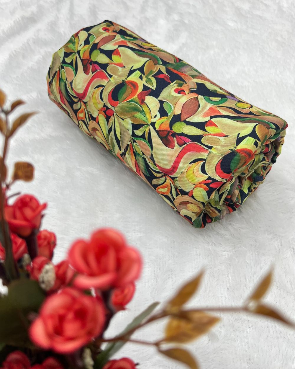 Printed Cotton Mix Pashmina Multicolor 42 Inches Width