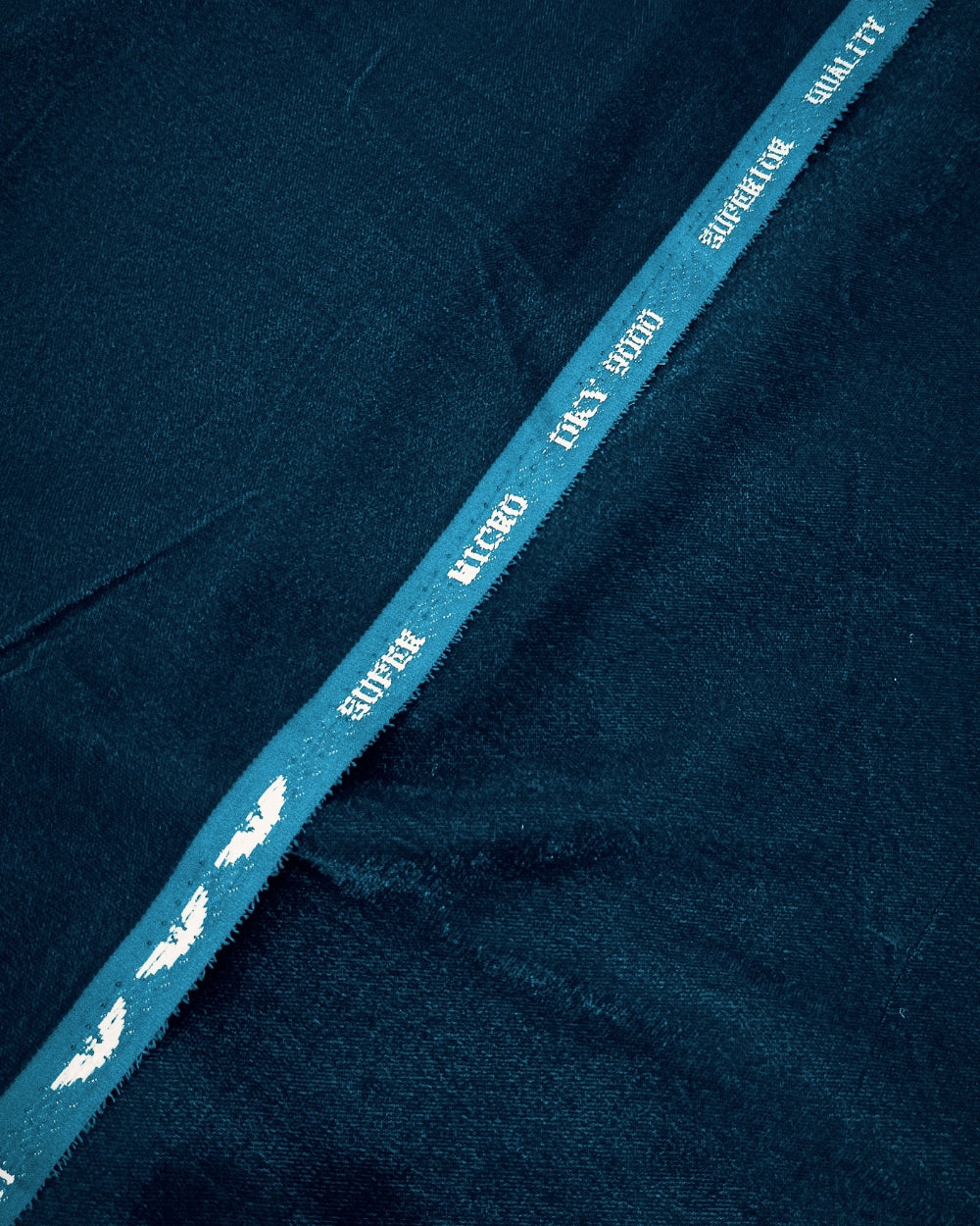 Plain Premium Velvet Peacock Blue Colour 42 Inches Width