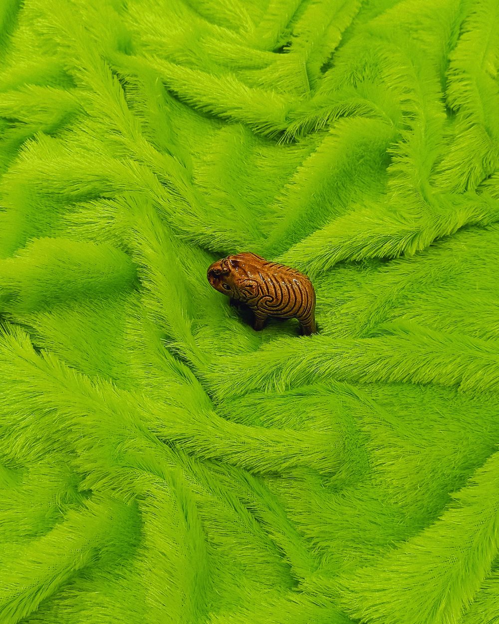 Imported Fur Parrot Green Colour 60 Inches Width