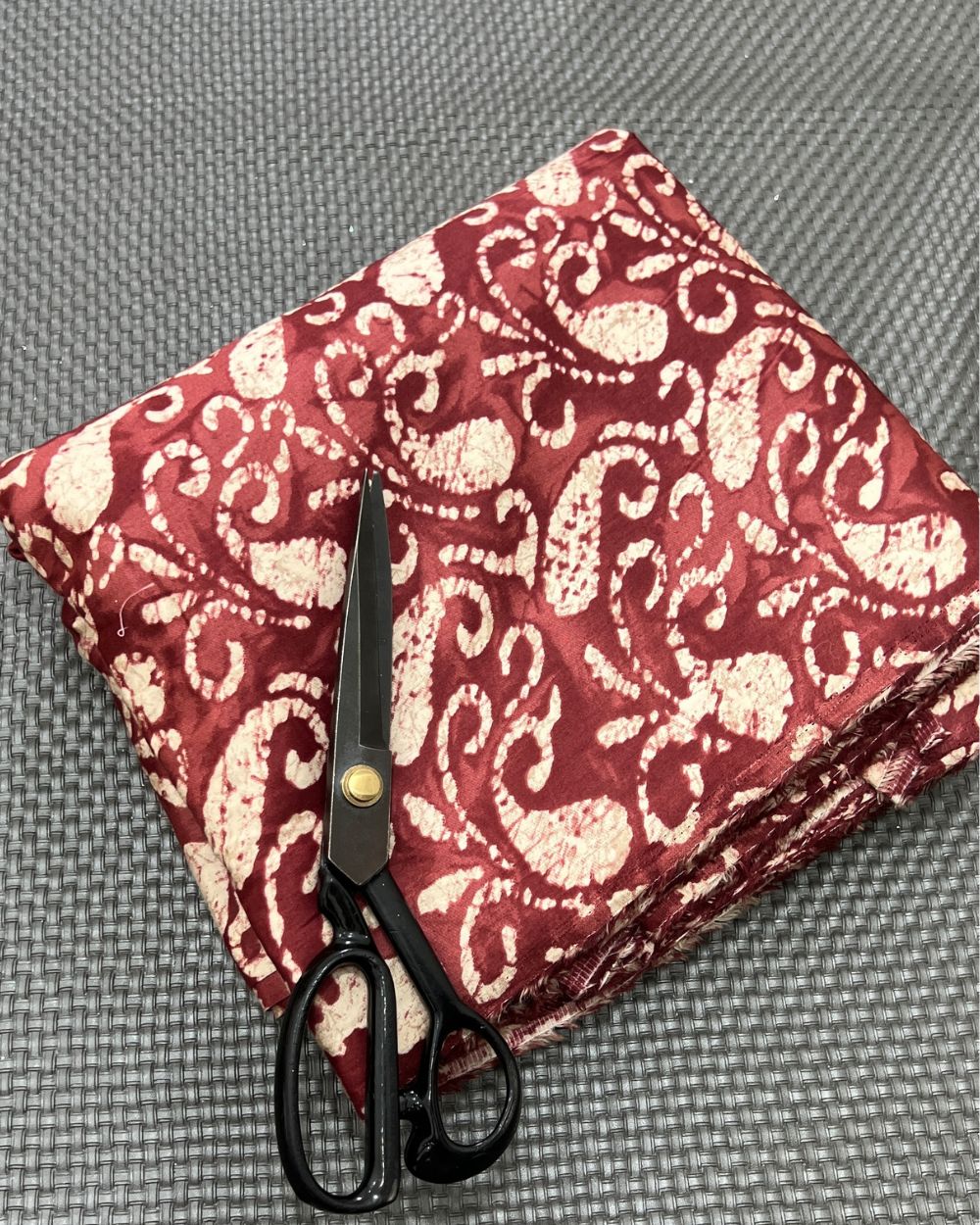 Printed Glazed Cotton Burgundy Colour 42 Inches Width