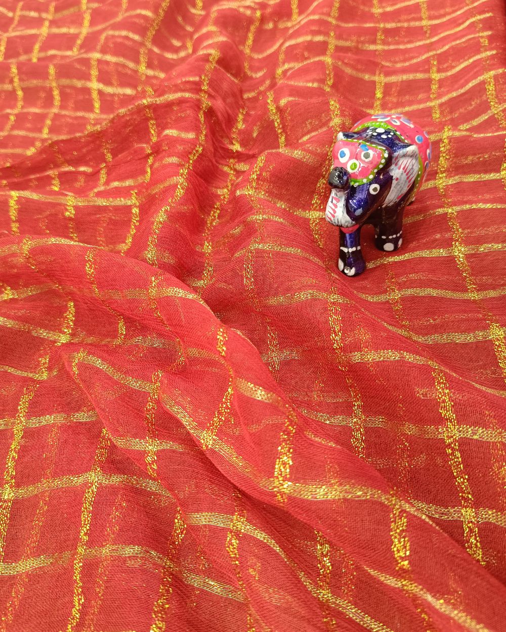 Viscose Work Light Red Colour 43 Inches Width