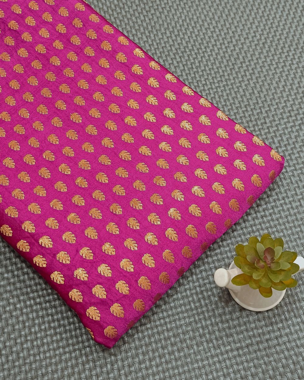 Banarasi Dark Pink Colour 42 Inches Width