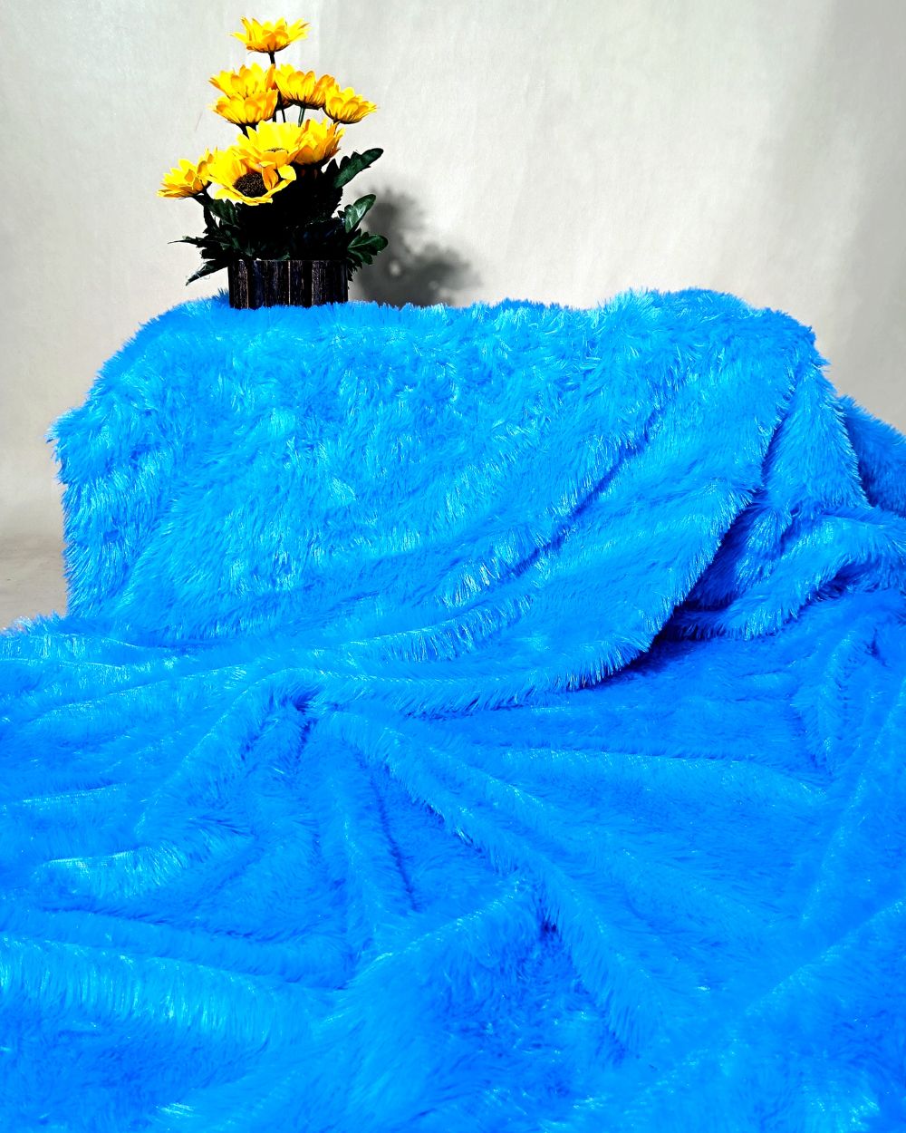 Imported Fur Sky Blue Colour 60 Inches Width