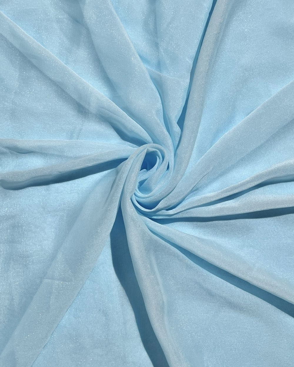 Plain Star Georgette Sky Blue Colour 44 Inches Width