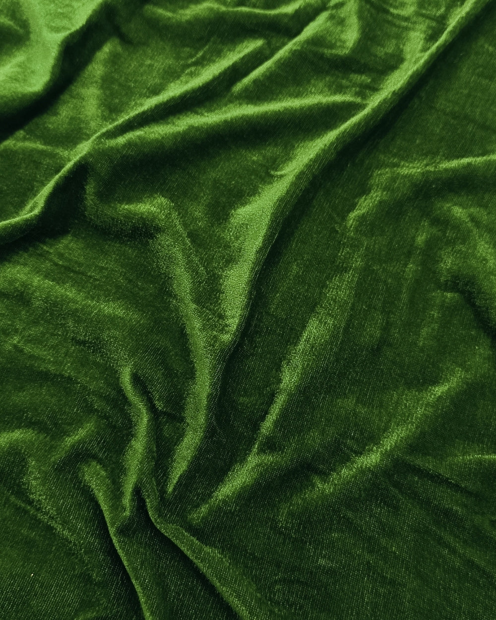 Plain Velvet Moss Green Colour 60 Inches Width