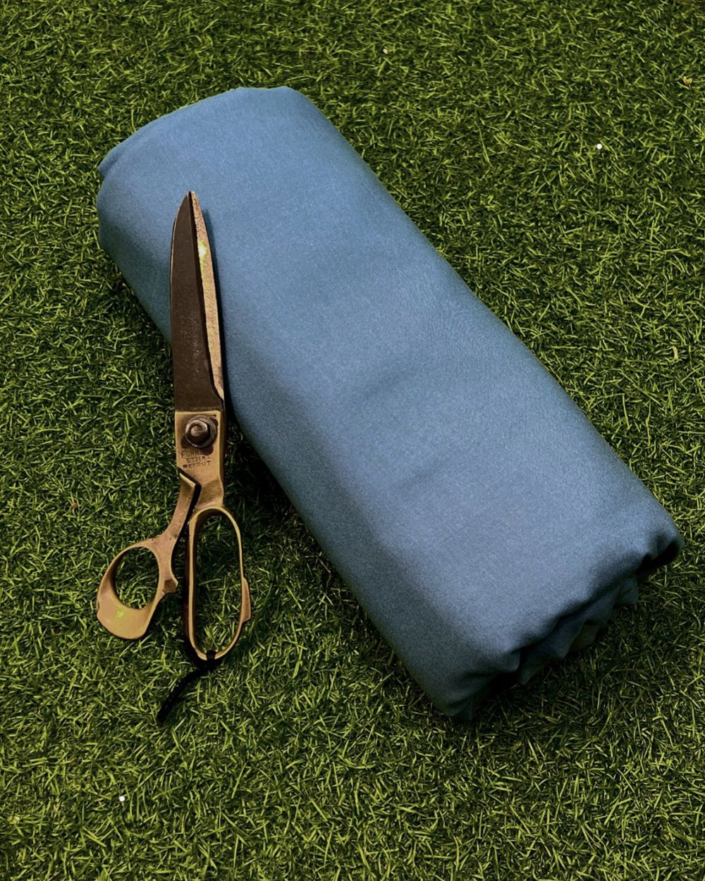 Plain Rayon-cotton Stone Blue Colour 44 Inches Width