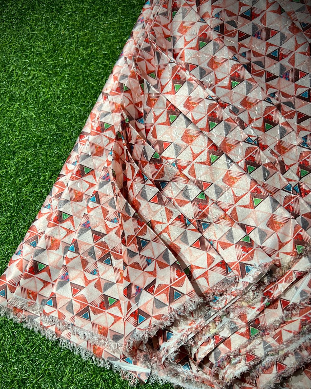 Silk Crochet Work Multicolor 42 Inches Width