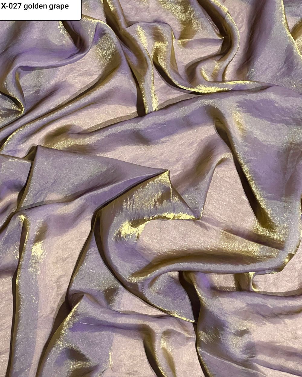 Plain Space Silk (Fendy Satin) Golden Grape Colour 45 Inches Width