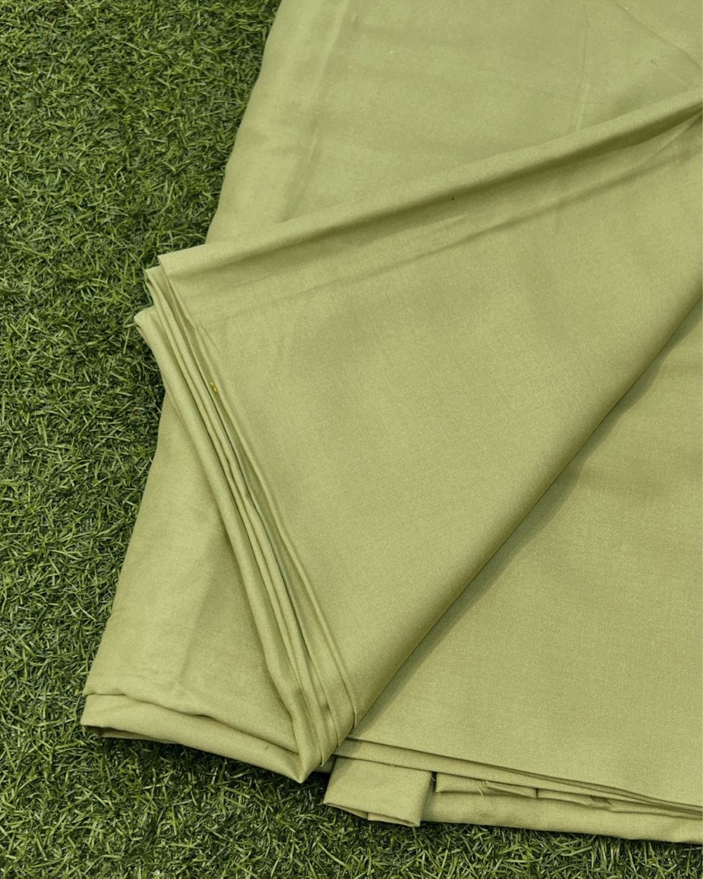 Plain Rayon-cotton Light Olive Green Colour 44 Inches Width