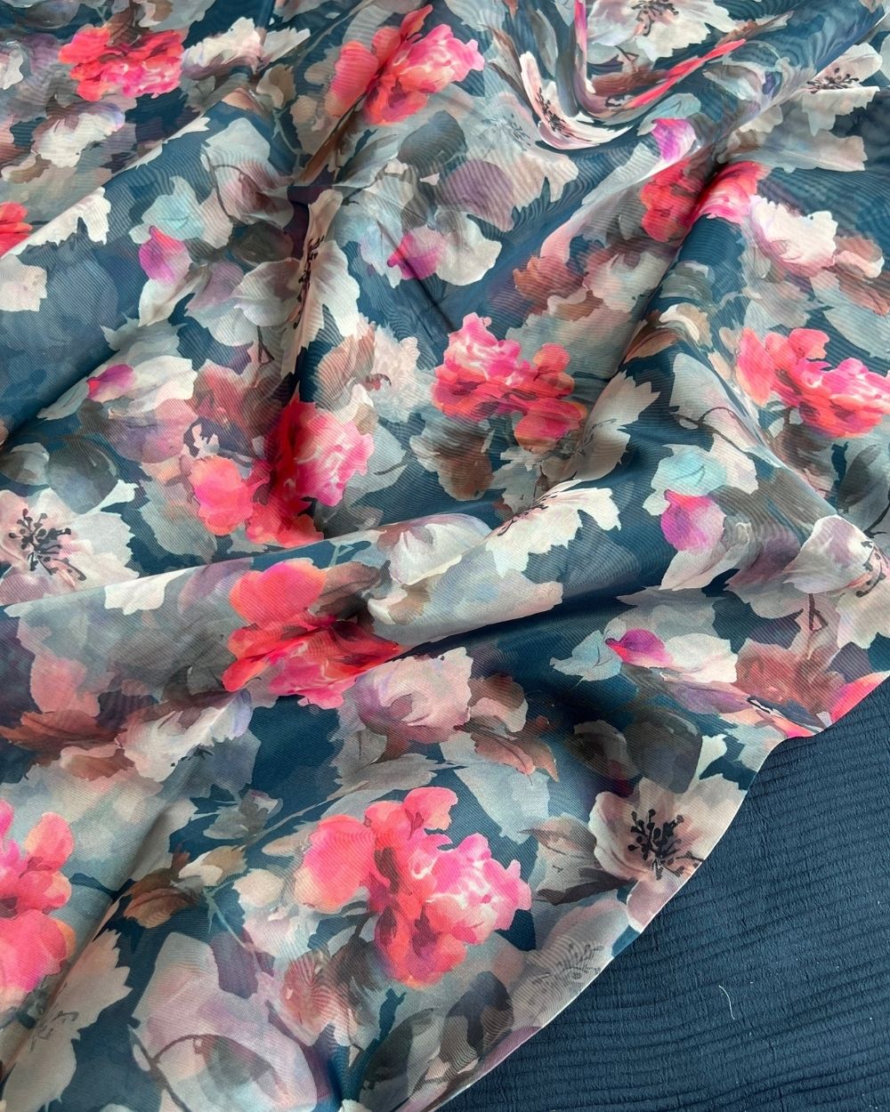 Premium Printed Organza Multicolor 42 Inches Width