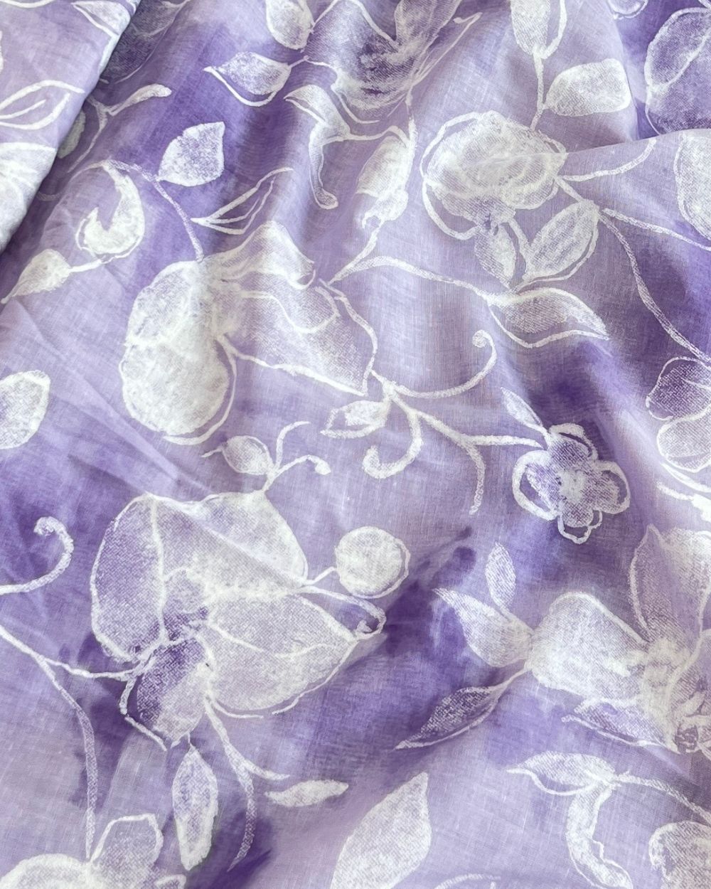 Printed Cotton Lavender Colour 45 Inches Width