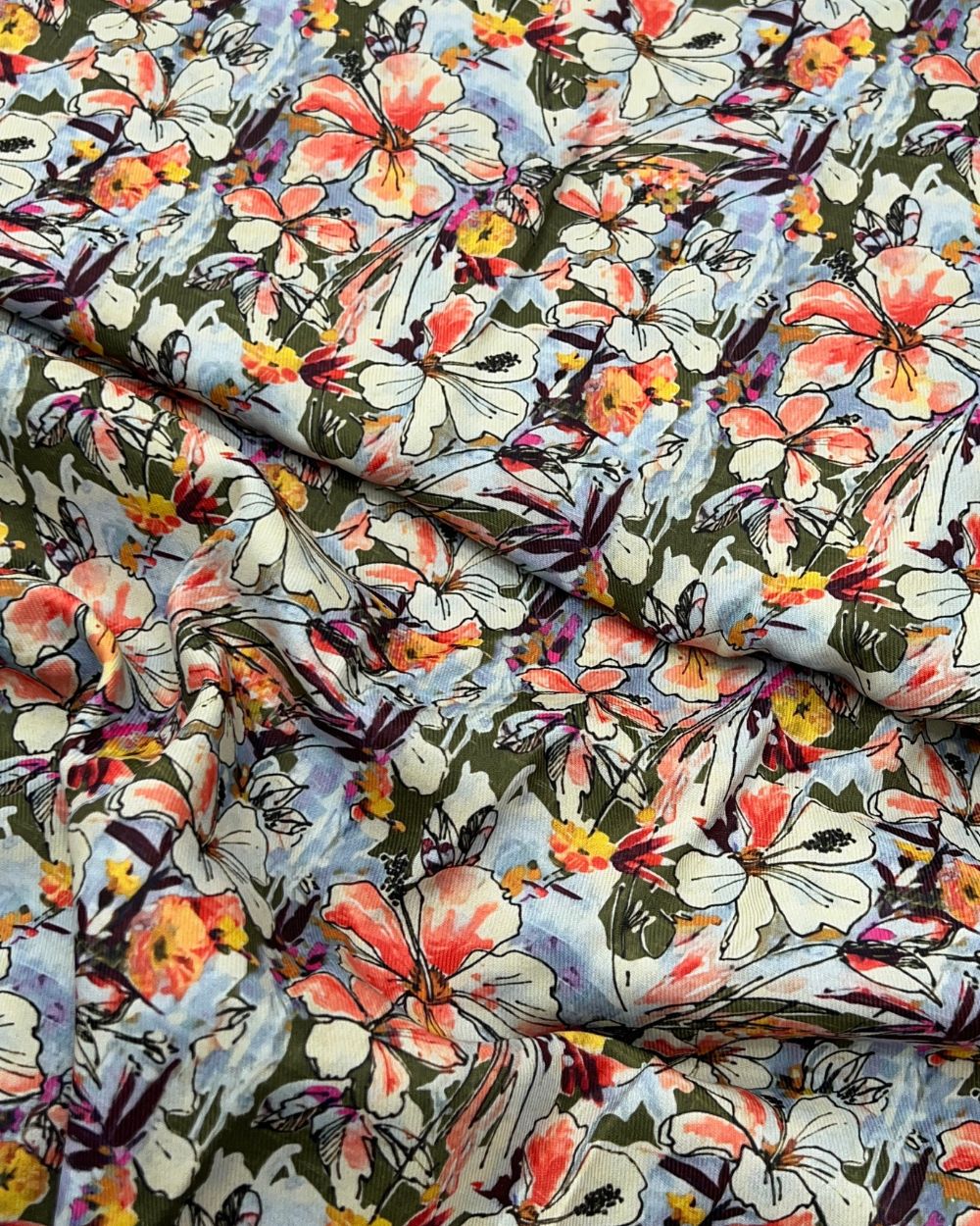 Printed Cotton Mix Pashmina Multicolor 42 Inches Width