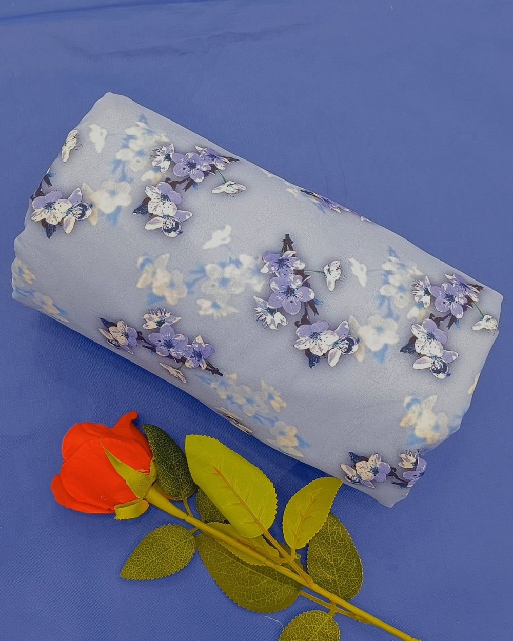 Printed Crepe Digital Lavender Colour 44 Inches Width