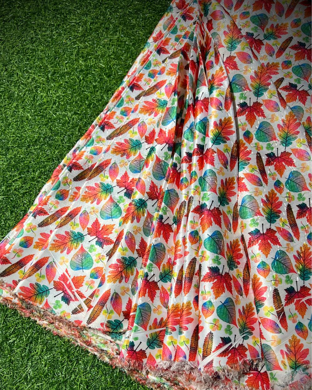 Silk Crochet Work Multicolor 42 Inches Width