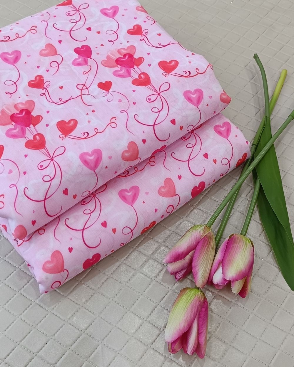 Soft Cotton with Kids Print (Baby/Nursery) Baby Pink Colour 44 Inches Width