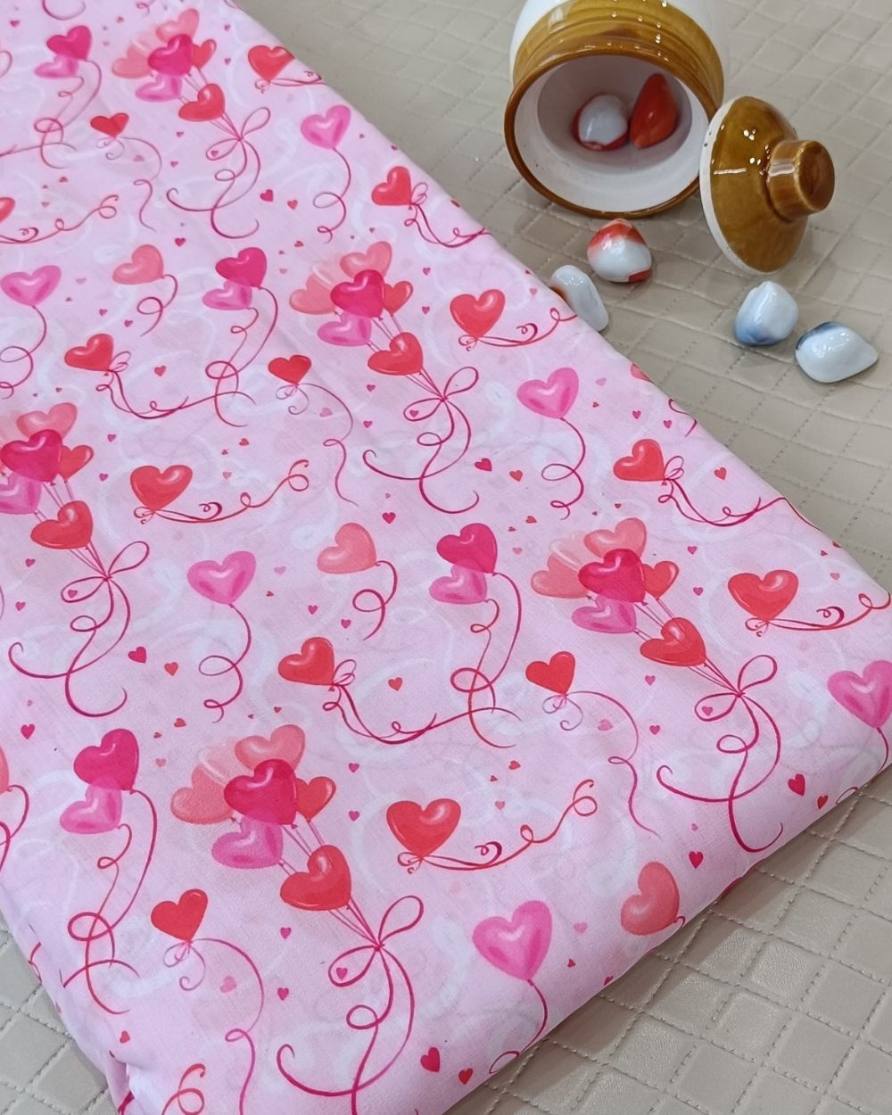 Soft Cotton with Kids Print (Baby/Nursery) Baby Pink Colour 44 Inches Width