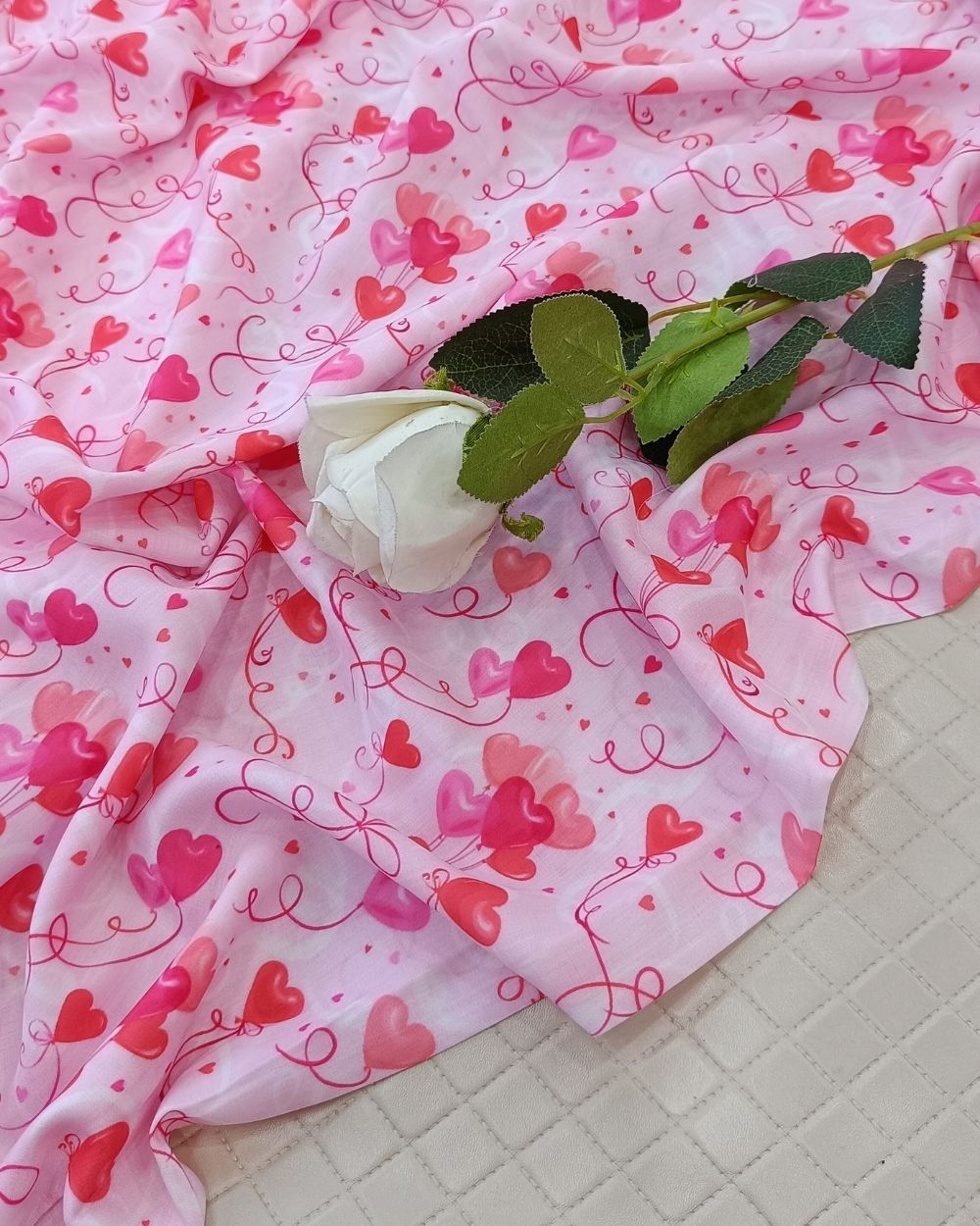 Soft Cotton with Kids Print (Baby/Nursery) Baby Pink Colour 44 Inches Width