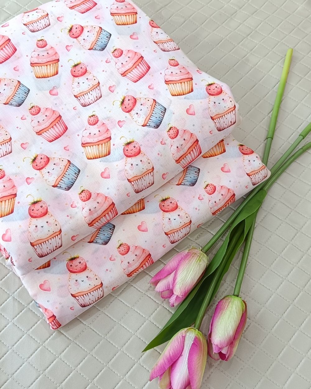 Soft Cotton with Kids Print (Baby/Nursery) White Colour 44 Inches Width