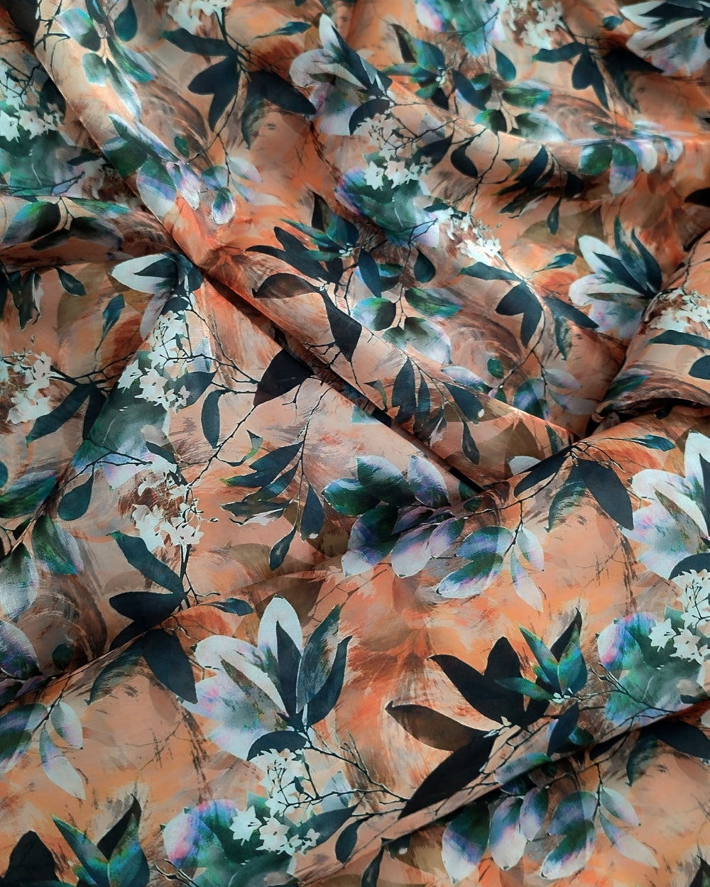 Printed Jimmy Choo Orange Colour 44 Inches Width