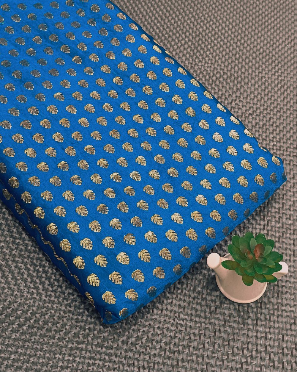 Banarasi Dark Blue Colour 42 Inches Width